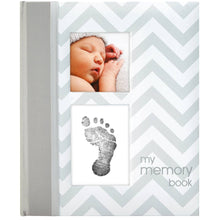 Load image into Gallery viewer, Pearhead Chevron Baby Book and Clean-Touch Ink Pad Kit